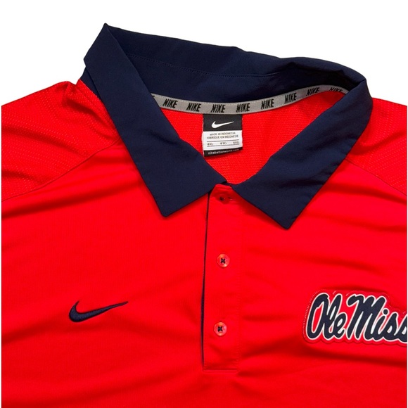 NIKE Ole Miss polo short sleeve University of Mississippi men’s shirt size 4XL - Picture 5 of 9